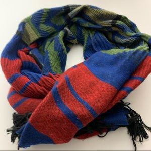 Western Aztec Pattern Scarf Winter Weather Fashionable Stylish With Tassels